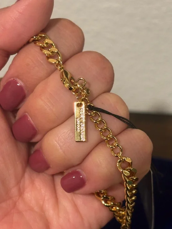 Kurt Geiger Gold Tone Chain Bracelet - Picture 5 of 6